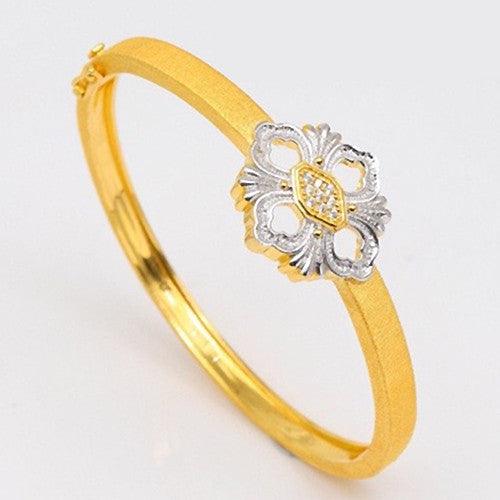 Silver Ornament Light Luxury Custom 925 Gold Single Flower Bracelet - KiwiBrands