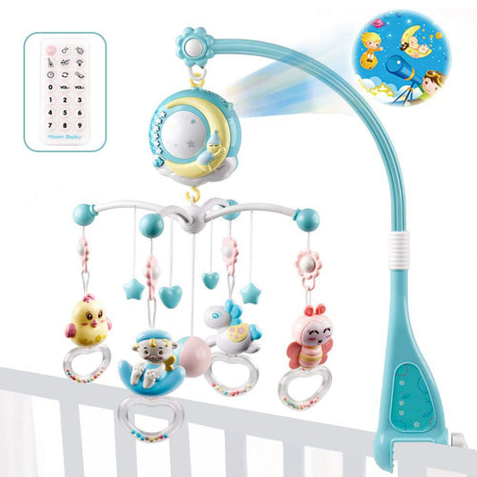 Baby Rattles Crib Mobiles Toy Holder Rotating Mobile Bed Bell Musical Box Projection Newborn Infant Baby Boy Toys - KiwiBrands