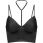 Women's Black No Steel Ring Bra Halterneck Bra