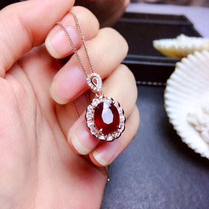 Ruby Ring Pendant Set Crystals - KiwiBrands