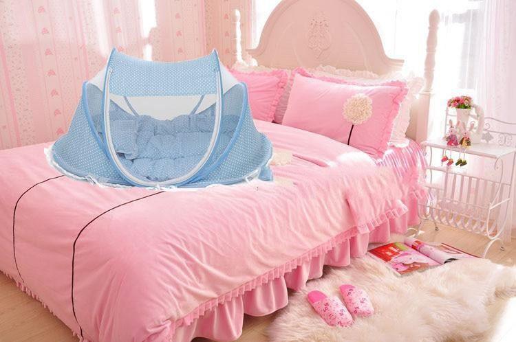 Foldable  Baby Bed Net With Pillow Net 2pieces Set