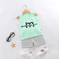 Clothes For Babies Suspenders Cotton Sleeveless Two-piece Suit - KiwiBrands