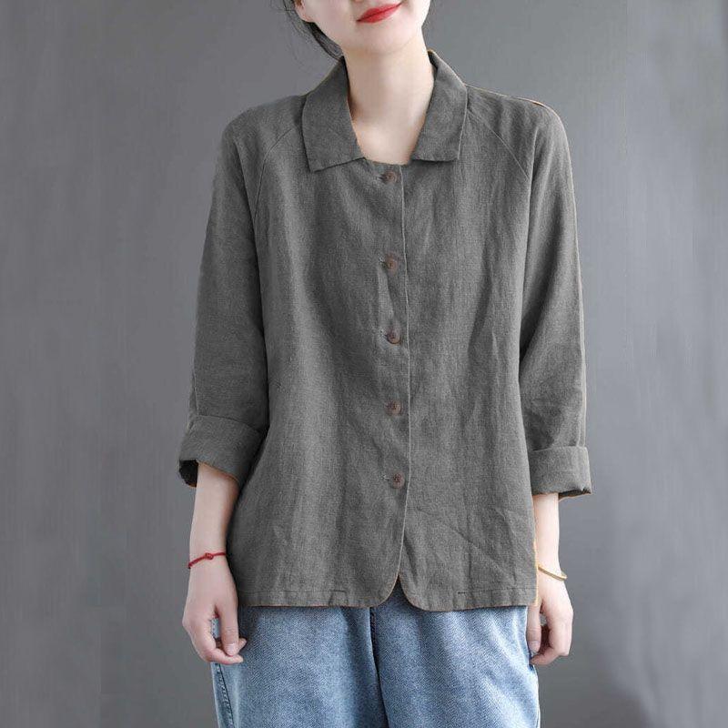 Women's Cotton And Linen New Easy Matching Coat