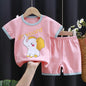 Children's Short-sleeved Suit Cotton T-shirt Baby Baby Clothes - KiwiBrands