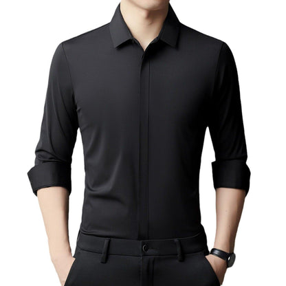 Business Leisure Iron-free Silky Shirt - KiwiBrands