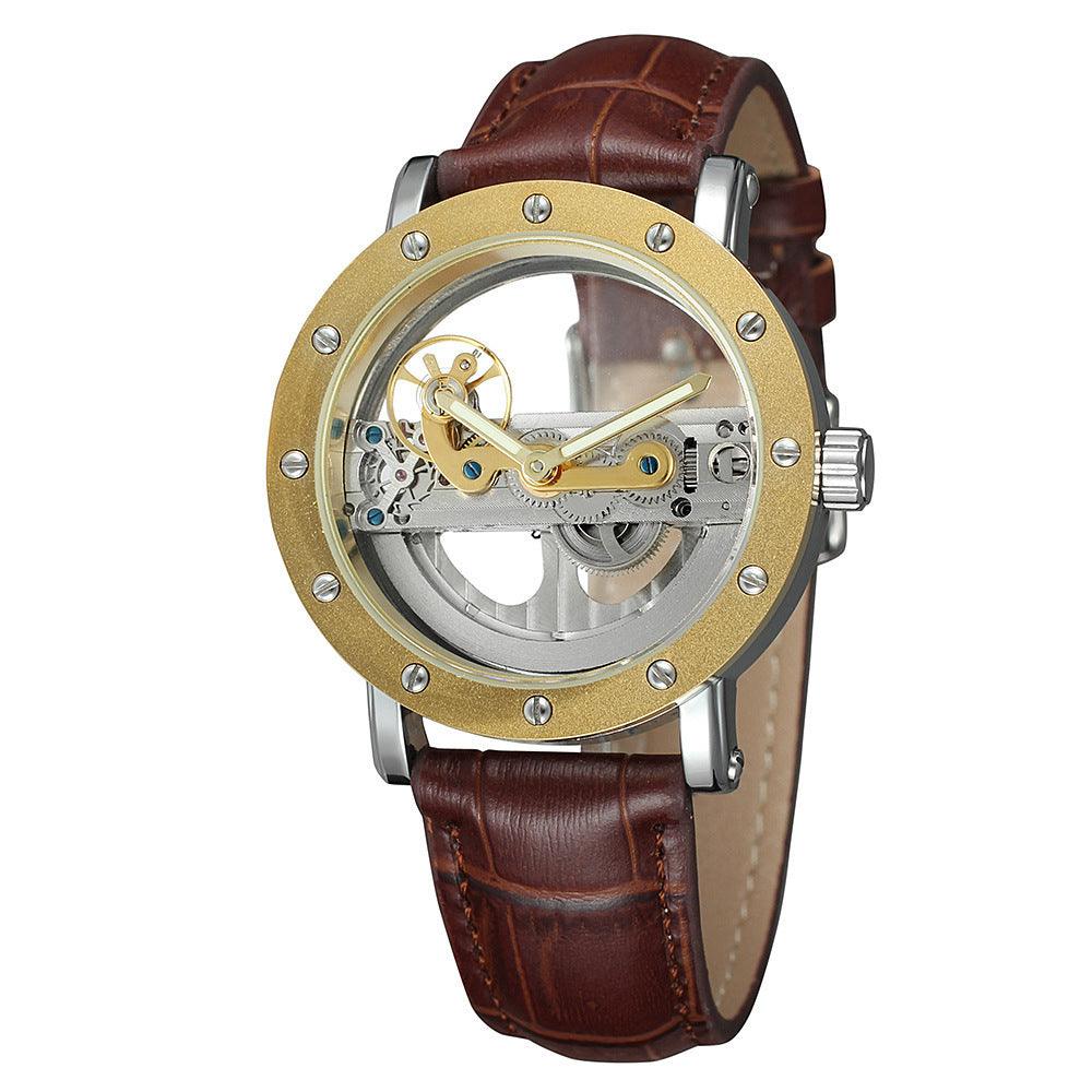 Double penetration hollow automatic mechanical watch - KiwiBrands