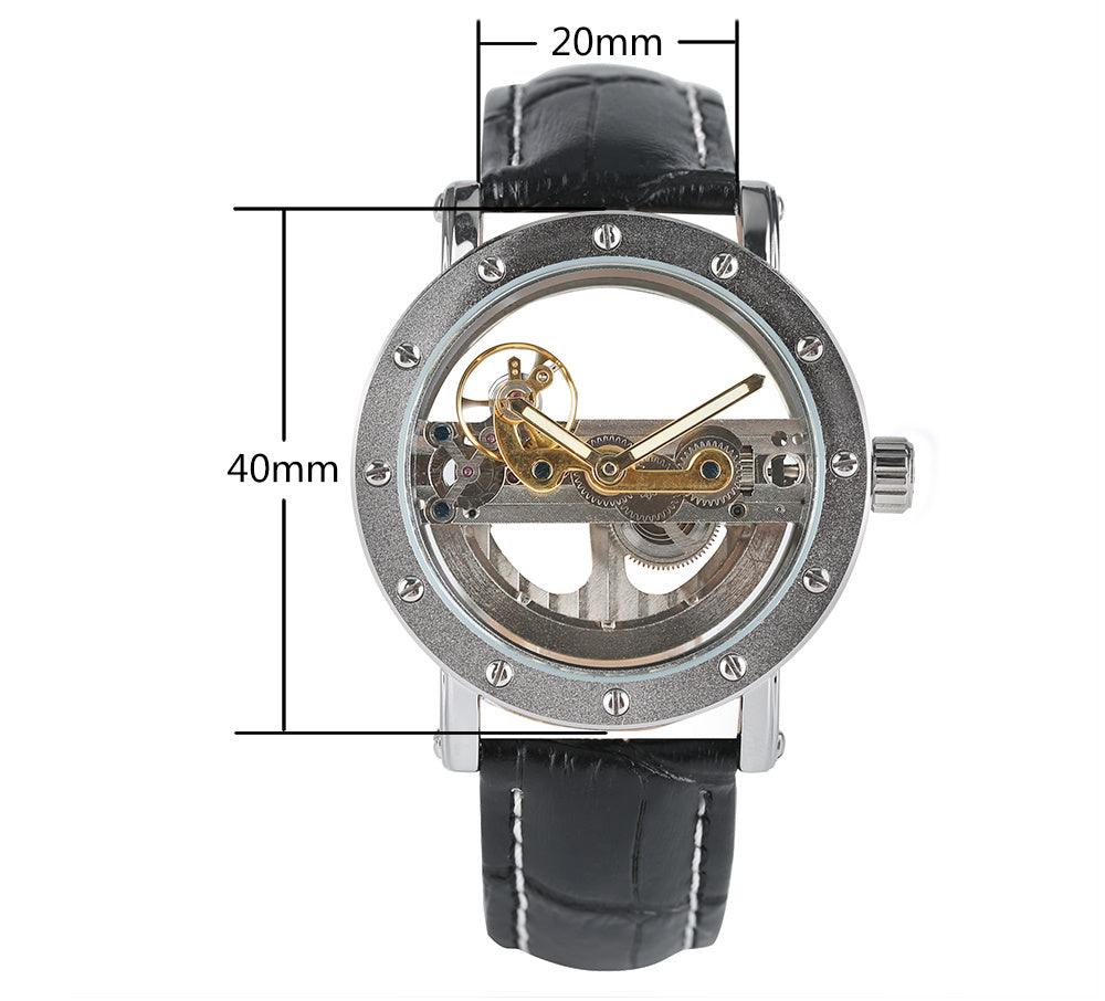 Double penetration hollow automatic mechanical watch - KiwiBrands