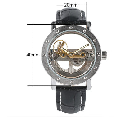 Double penetration hollow automatic mechanical watch - KiwiBrands