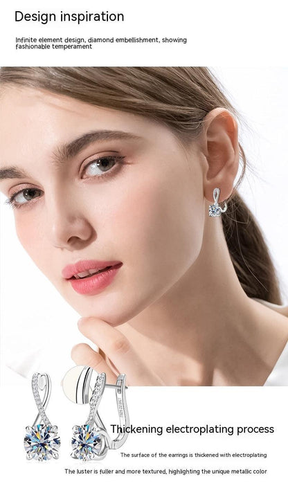 Fashion Diamond High-grade S925 Sterling Silver Earrings - KiwiBrands