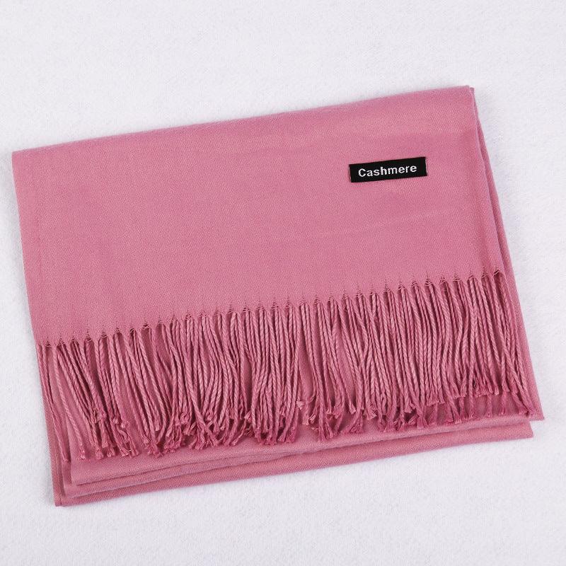 Solid Color Artificial Cashmere Scarf Female 220g Warm Shawl - KiwiBrands