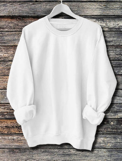 Men's Solid Color Light Plate Long Sleeved Sweatshirt