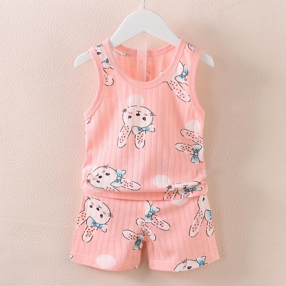 Fashion Children's Sleeveless Vest Shorts Set