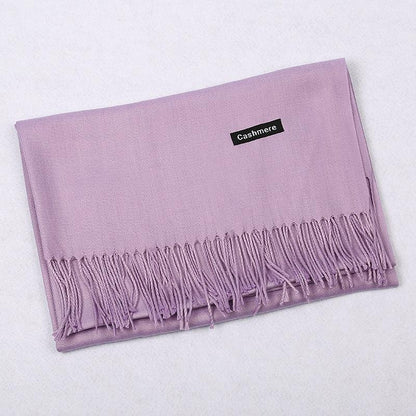 Solid Color Artificial Cashmere Scarf Female 220g Warm Shawl - KiwiBrands