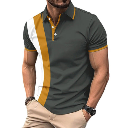 Business Colorblock All-matching T-shirt