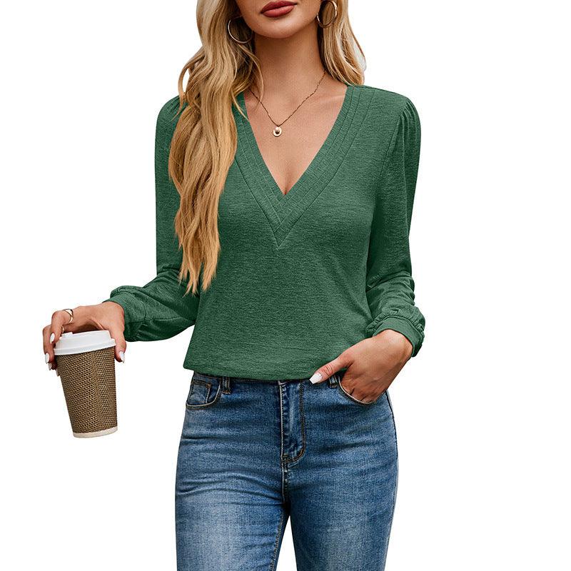 Women's Multi-level V-neck Top