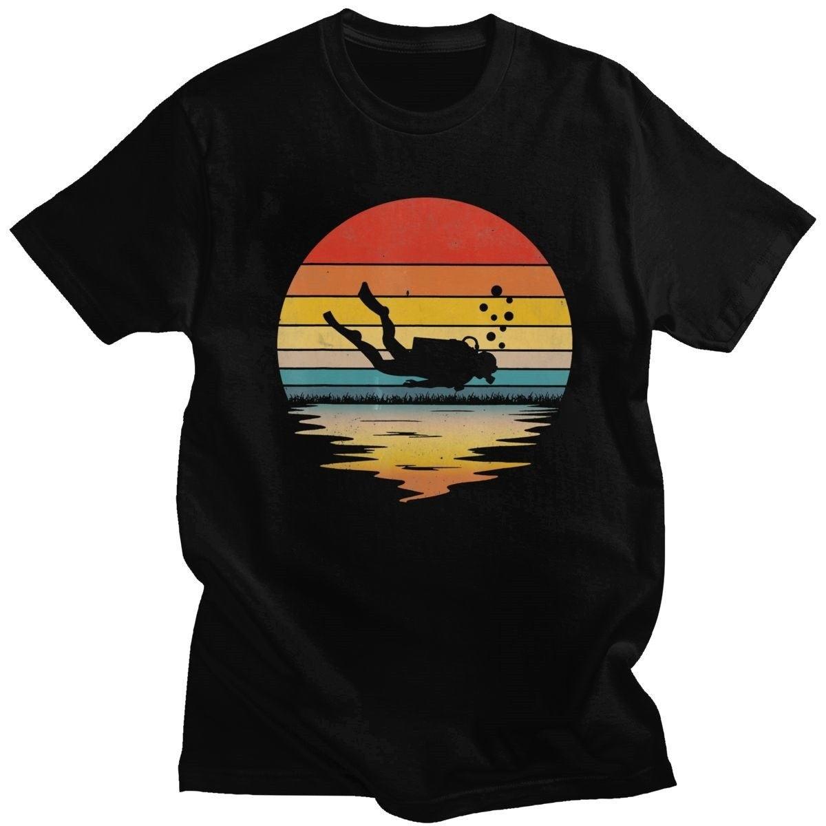 Men's Retro Scuba Diving T-shirt - KiwiBrands