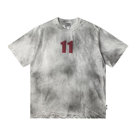 American Retro Washed Distressed Digital Short Sleeve - KiwiBrands