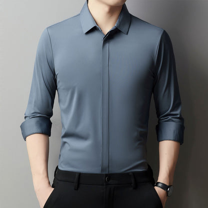 Business Leisure Iron-free Silky Shirt - KiwiBrands