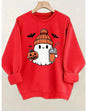 Letter Fleece Printed Casual Long Sleeved Sweatshirt