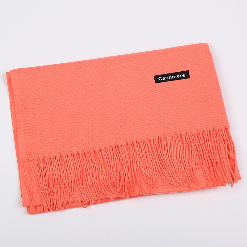 Solid Color Artificial Cashmere Scarf Female 220g Warm Shawl - KiwiBrands