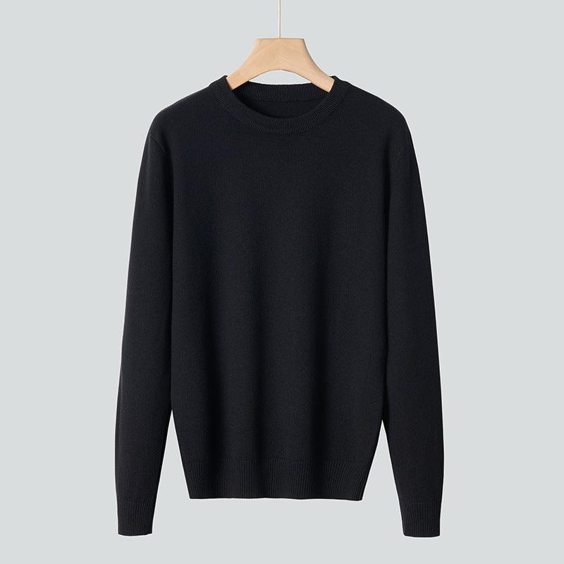 New Inner Wear Base Men's Knitted Round Neck Sweater Men