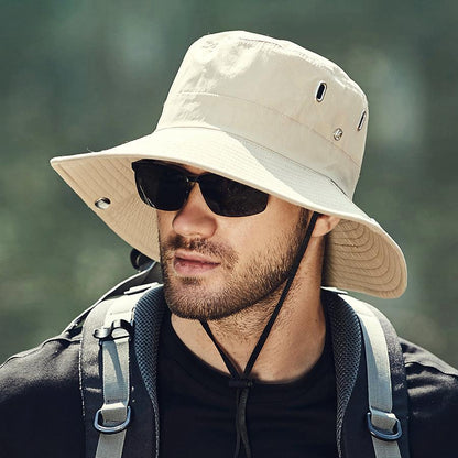 Summer New Men's Sun-shade Big Brim Sun Protection Hat