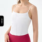 Fake Two-piece Yoga Vest Female Semi-fixed Fishbone Tangent Vest Tops Outerwear - KiwiBrands