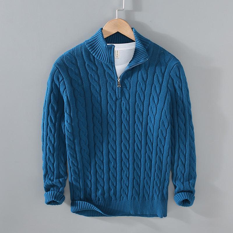 Sweater Loose Zip Pullover Knitting Sweater Coat Men