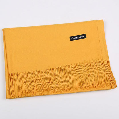 Solid Color Artificial Cashmere Scarf Female 220g Warm Shawl - KiwiBrands