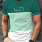 Casual Men's T-shirt Gradient Color 3D Short Sleeve Top - KiwiBrands