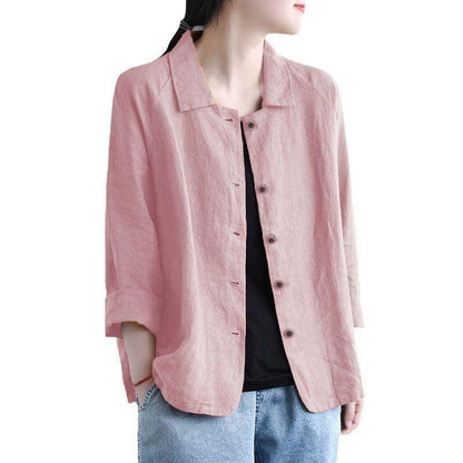 Women's Cotton And Linen New Easy Matching Coat