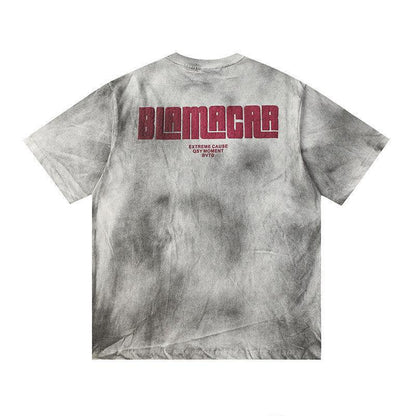 American Retro Washed Distressed Digital Short Sleeve - KiwiBrands