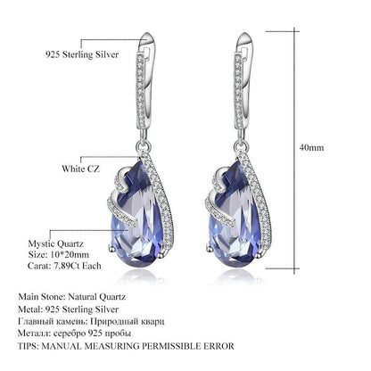 Women's Fashion Gemstone Colored Gems Earrings - KiwiBrands