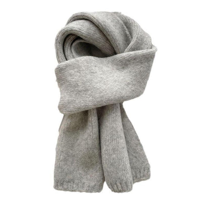 All-match Knitted Scarf For Women Pure Color Warm Keeping Small Scarf - KiwiBrands