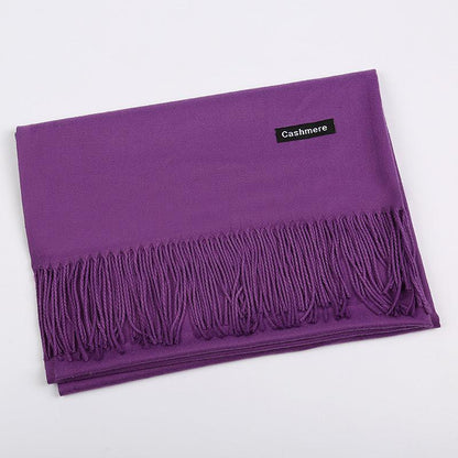 Solid Color Artificial Cashmere Scarf Female 220g Warm Shawl - KiwiBrands