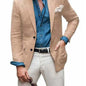 Spring New Striped Suit Jacket Men's Casual Slim Top