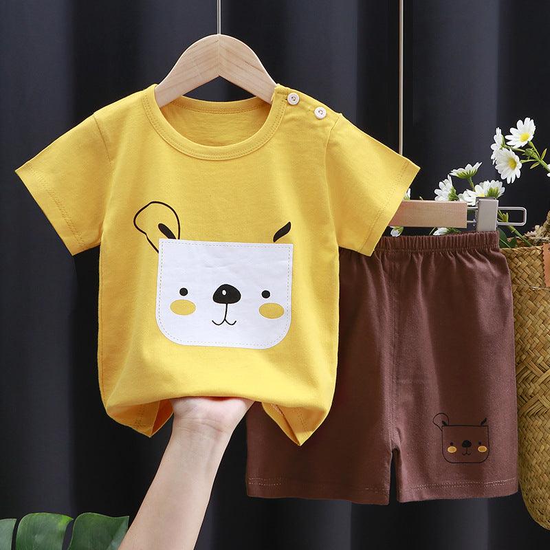 Children's Short-sleeved Suit Cotton T-shirt Baby Baby Clothes