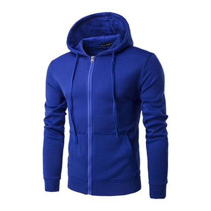 Casual Solid Color Cardigan Hoodie