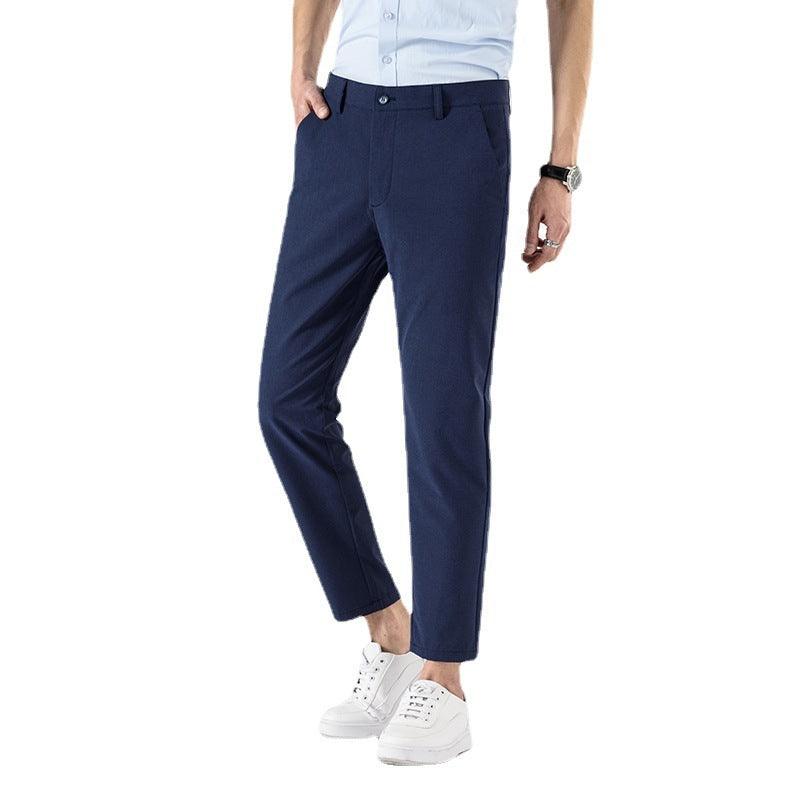 Casual Cropped Pants Men's Spring And Autumn Slim Fit Skinny Business Men's Suit Pants Korean Fashion