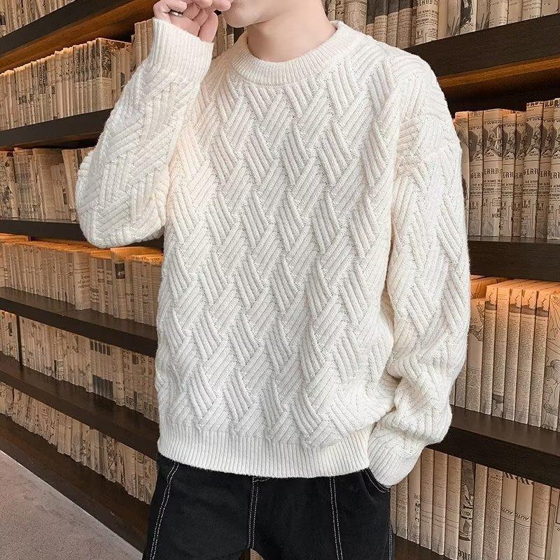 Round Neck Sweater For Boys Loose Casual Trend Lazy