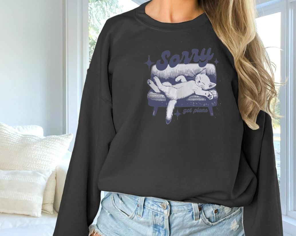 Women's Fashionable Solid Color Printed Long Sleeved Sweatshirt - KiwiBrands