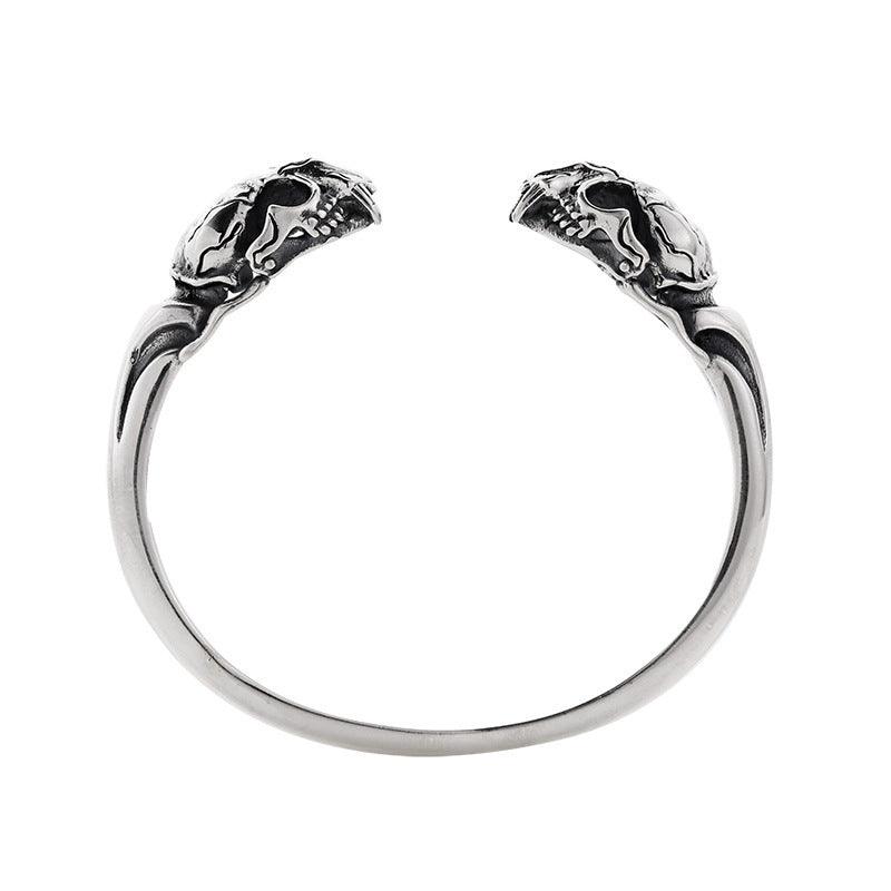 Male S925 Sterling Silver Beast Skull Bracelet