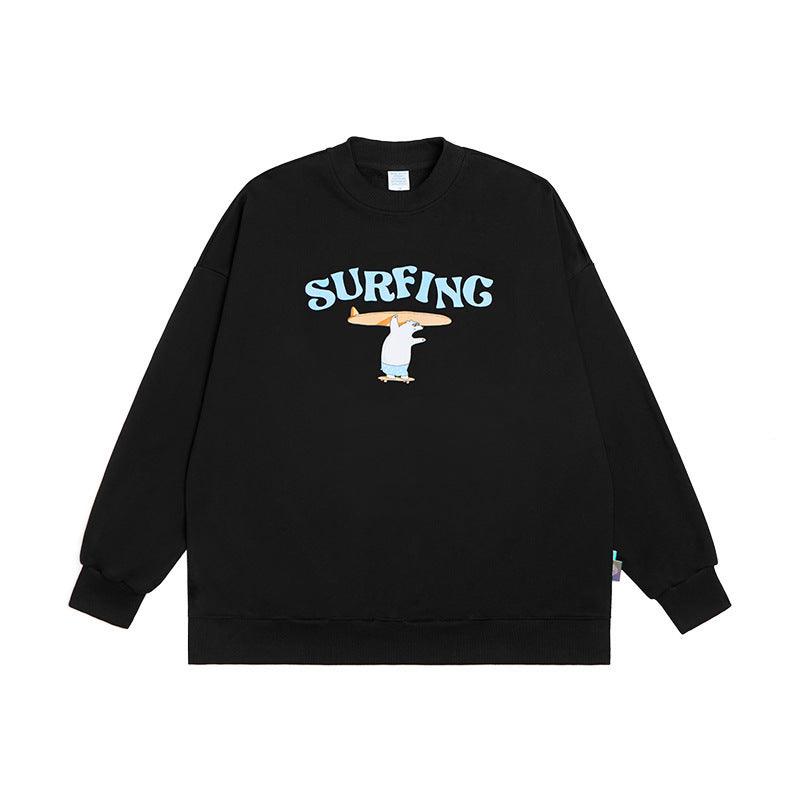 INF Men Clothing New Street Fashion Brand Fun Surfing Polar Bear