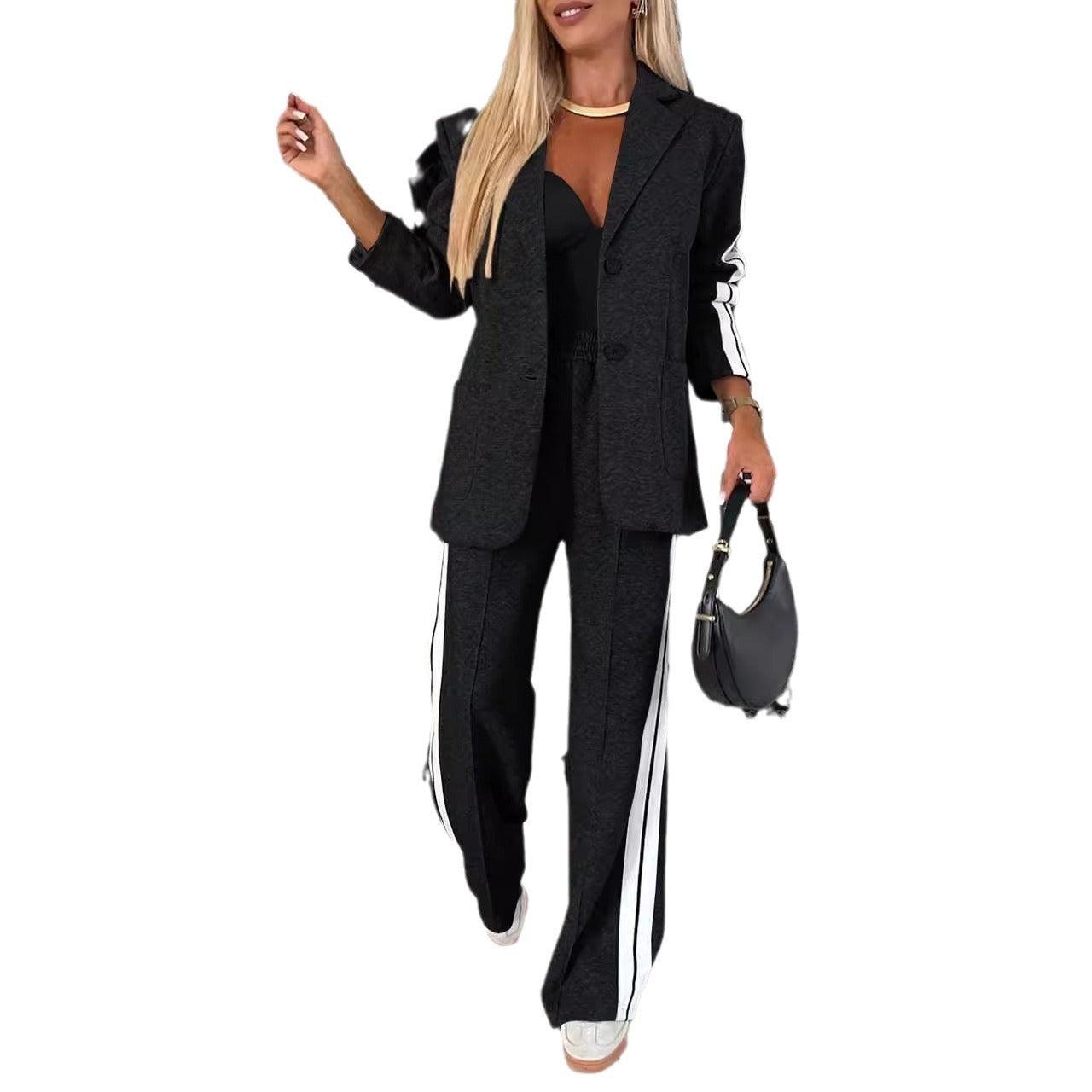 New Autumn And Winter Women's Long Sleeve Lapel Casual Suit