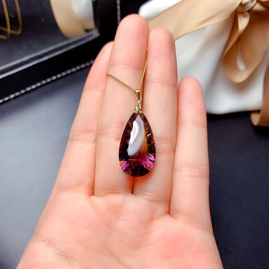 Fashionable And Simple Female Gradient Color Amethyst Pendant - KiwiBrands