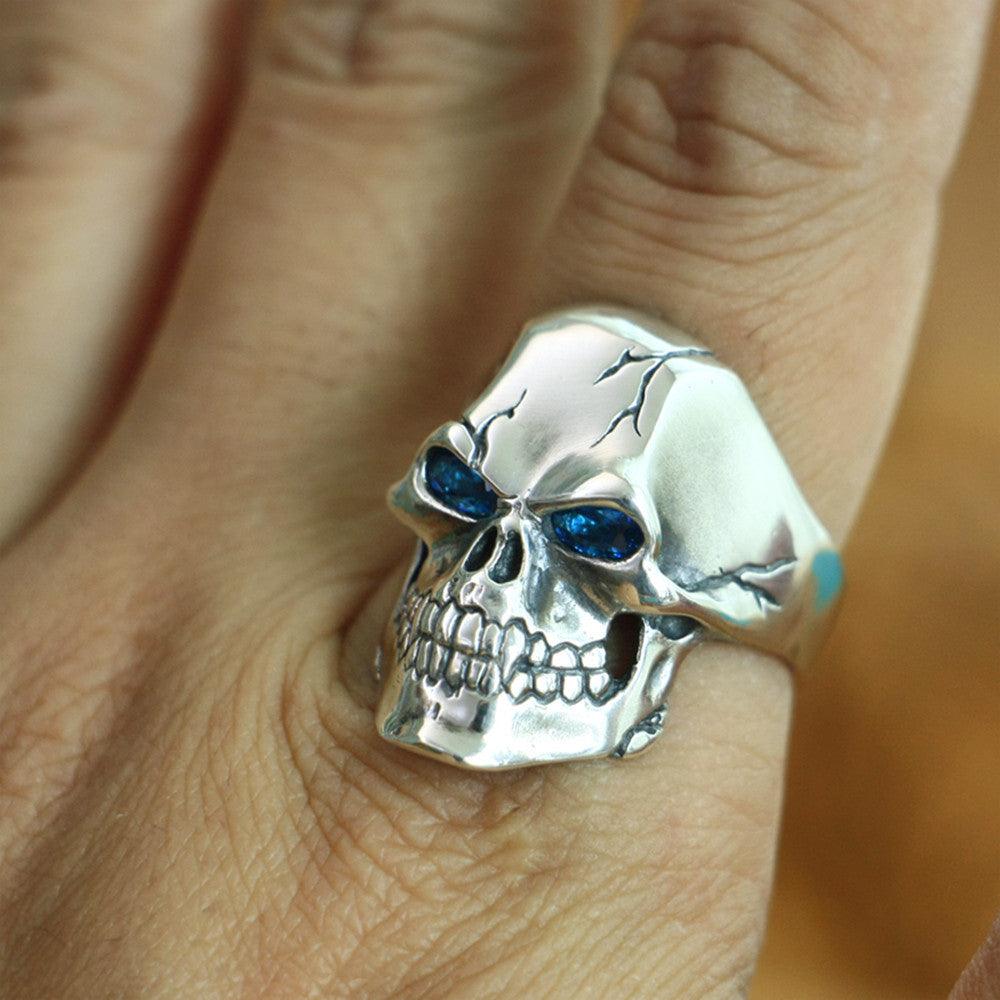 Sterling Silver Skull Ghost Ring Trendy