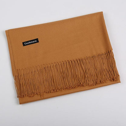 Solid Color Artificial Cashmere Scarf Female 220g Warm Shawl - KiwiBrands