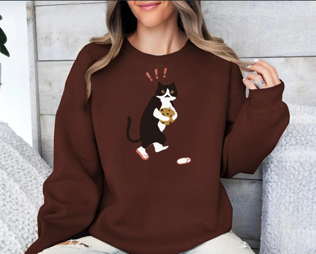 Women's Fashionable Solid Color Printed Long Sleeved Sweatshirt - KiwiBrands