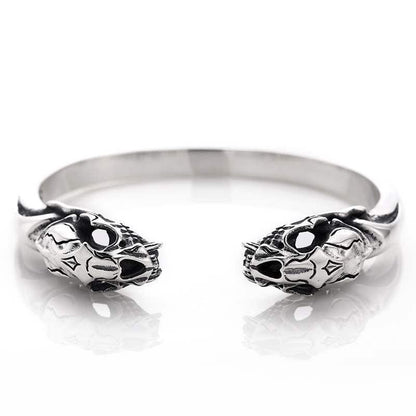 Male S925 Sterling Silver Beast Skull Bracelet - KiwiBrands