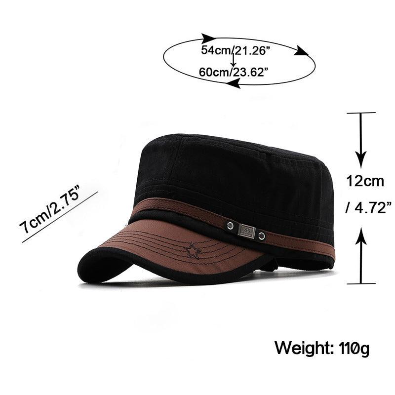 Curved Brim Leisure Climbing Sun Shade Fan Flat-top Hat Men